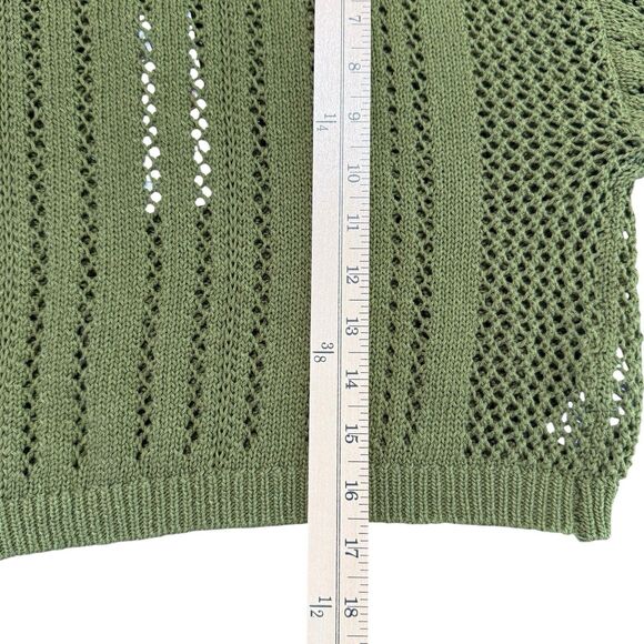 Martha Stewart 2pc Maxi Dress Set S Green Leaf Print Sweater Linen Blend Cottage - Picture 14 of 14